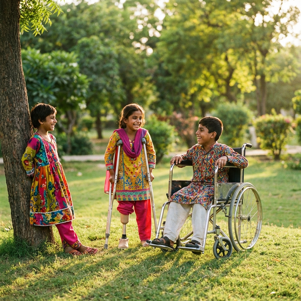 Disabled children receiving care